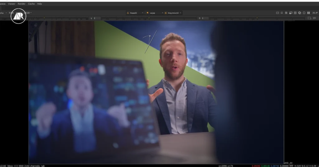 Ejemplo de análisis de un plano con chroma para composición VFX